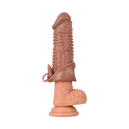 Huge Penis Extender Sleeve Ribbit Vibrator Realistic Texture G-Spot clitoral