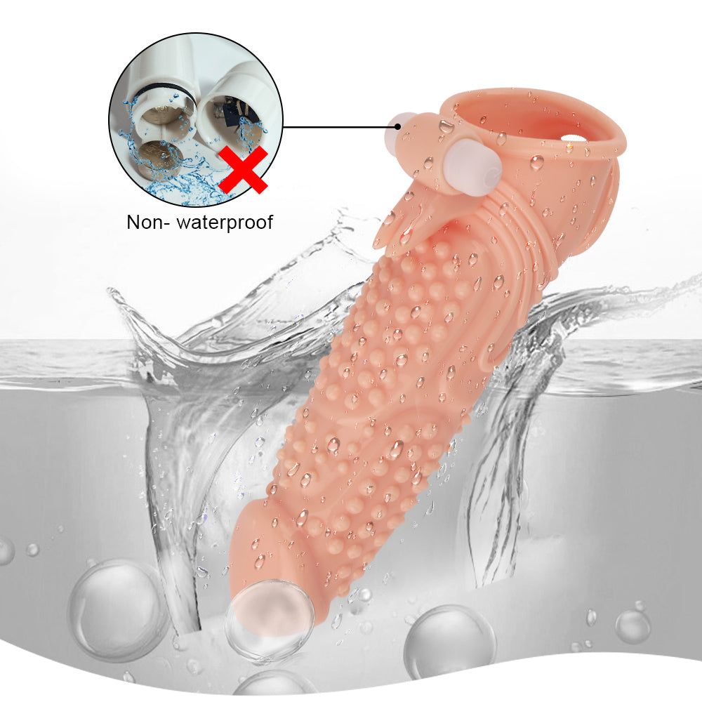 Huge Penis Extender Sleeve Ribbit Vibrator Realistic Texture G-Spot clitoral