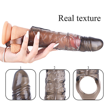 6-Piece Luxury Couple Play Set-12 Mode Rechargeable Magic Wand Massager, Fluffy Bunny Tail Metal Plug, Silicone Anal Beads, Textured Penis Extender Sleeve, Dual Lock Cock Ring & Aloe Anal Lube