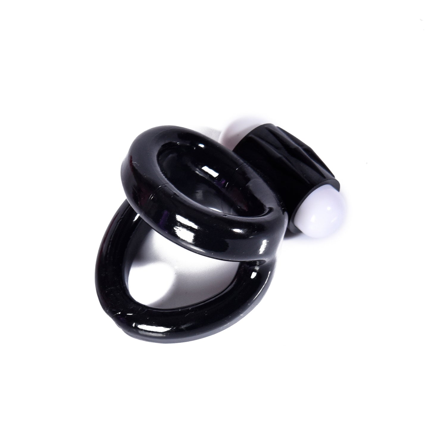 Silicone Vibe Dual Lock Cock Ring Penis Vibration Enhancer Prolong Erection