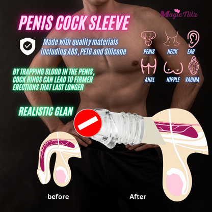 Time Delay Circumcision Prepuce Blocking Ring Sleeve Penis Enhancer Prolong Erection