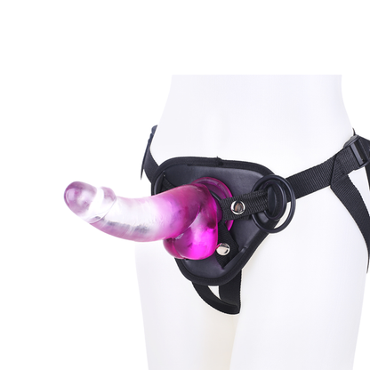 Strap On Dildo Sex Toy For Couples With Harness Glass Suction Cup Women Lesbian