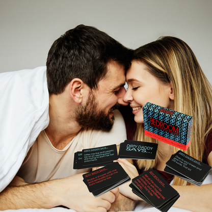 7-Piece Couples Bedroom Gift Set- 10-Mode Rabbit Vibrator, Kama Sutra Glow Dice & Bedroom Commands Game
