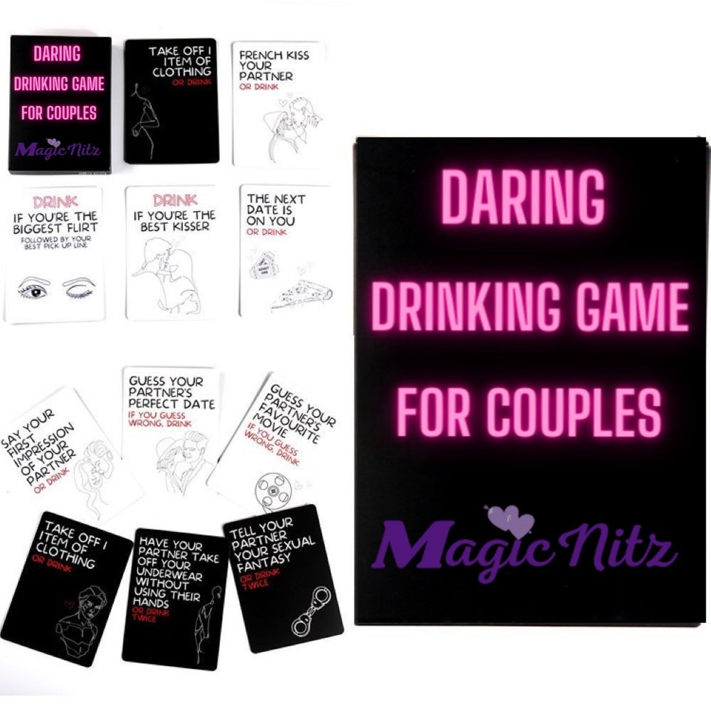 10-Piece Couple Sex Foreplay & BDSM Bondage Gift Play Set