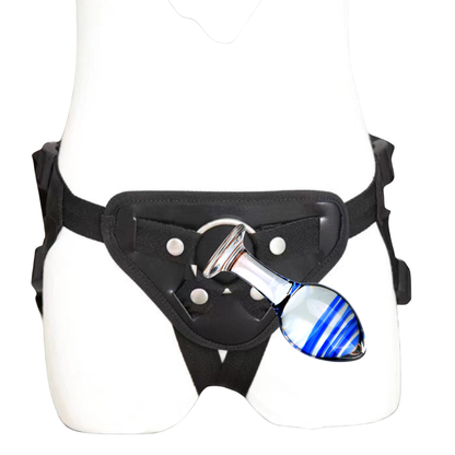 Strap On Dildo Sex Toy For Couples With Harness Glass Suction Cup Women Lesbian