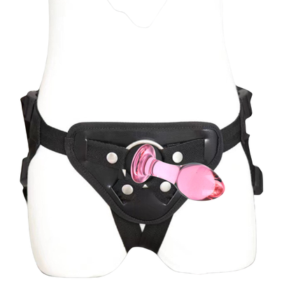 Strap On Dildo Sex Toy For Couples With Harness Glass Suction Cup Women Lesbian