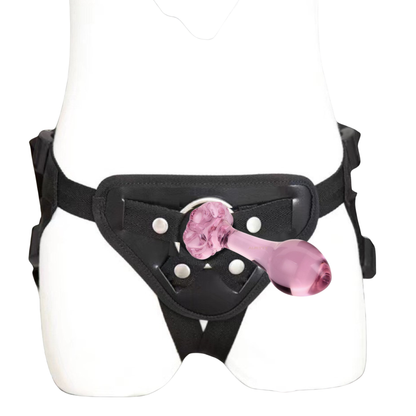 Strap On Dildo Sex Toy For Couples With Harness Glass Suction Cup Women Lesbian