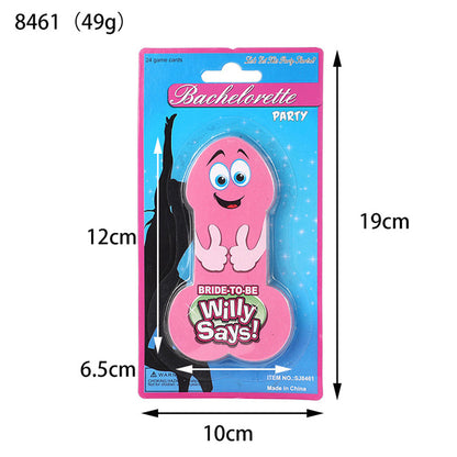 Adult Ladies Willy Says Hen Night Party Bachelorette Dare Playing Game Cards