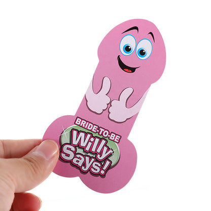 Adult Ladies Willy Says Hen Night Party Bachelorette Dare Playing Game Cards