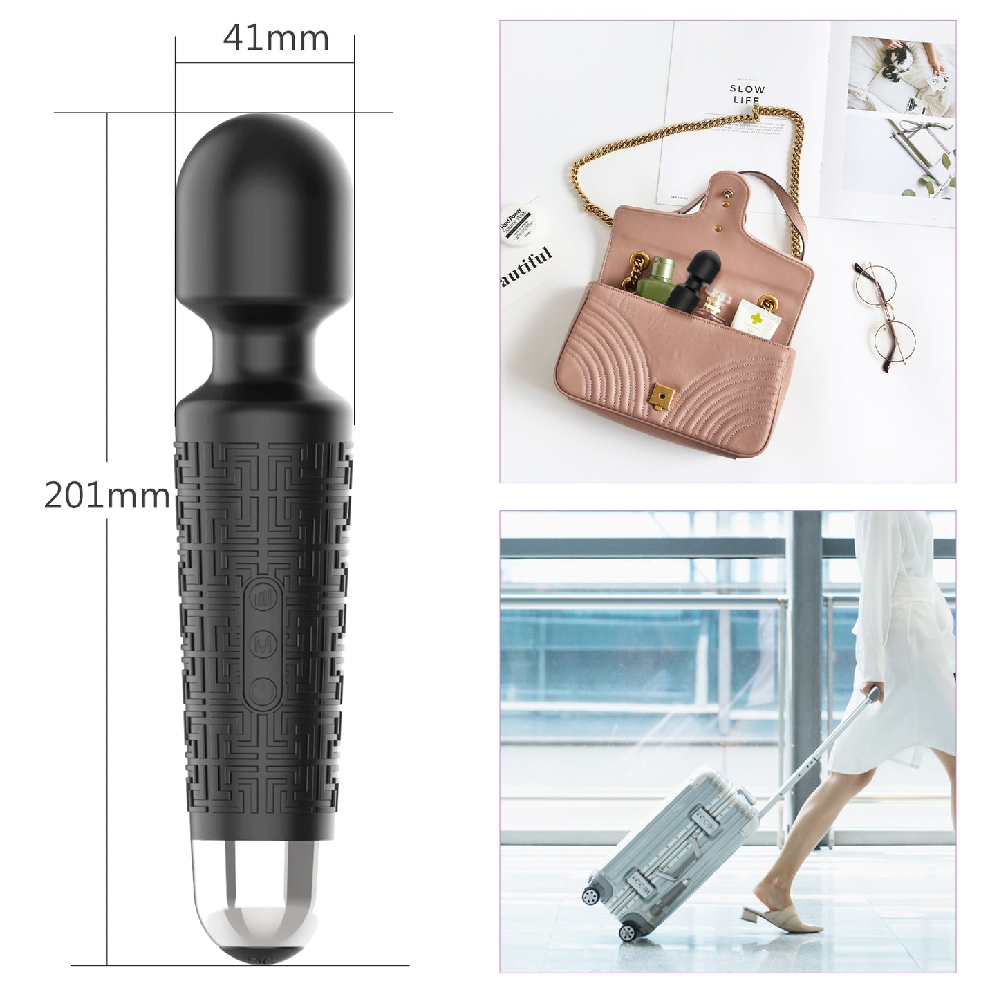 Melo Adult Multi Speed G-Spot Stimulator Handheld Massager Wand Vibrator