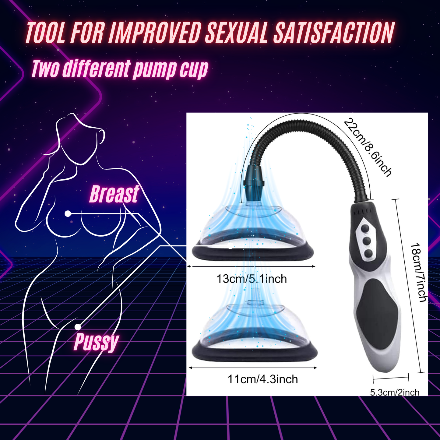 Pussy Vacuum Pump Automatic Electric Stimulation Multi-Use