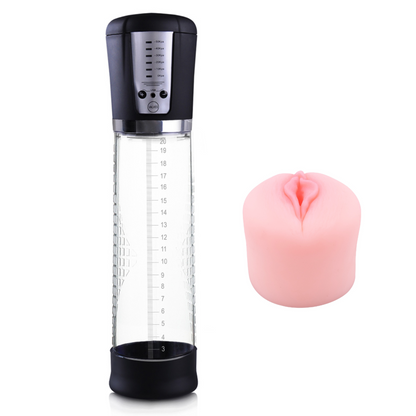 Rechargeable Male Wellness Pump with Silicone Sleeve & Lubricant | Electric Vacuum Trainer