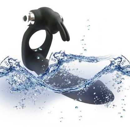 Double Fun Rabbit Vibrator Triple Function Cock Ring 6 Inch Realistic Dildo