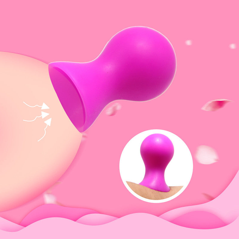 Pair of Nipple Suckers Enlargement Corrector Soft Silicone in Purple