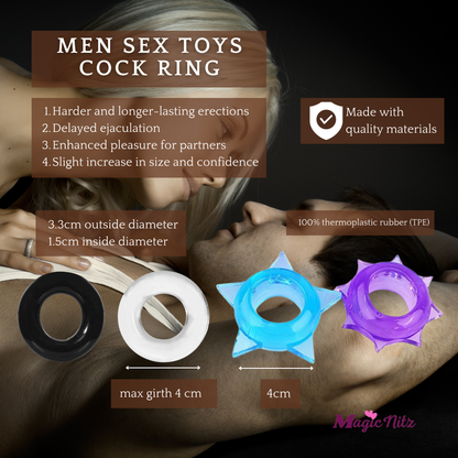7pcs Cock Rings and Sleeves Set