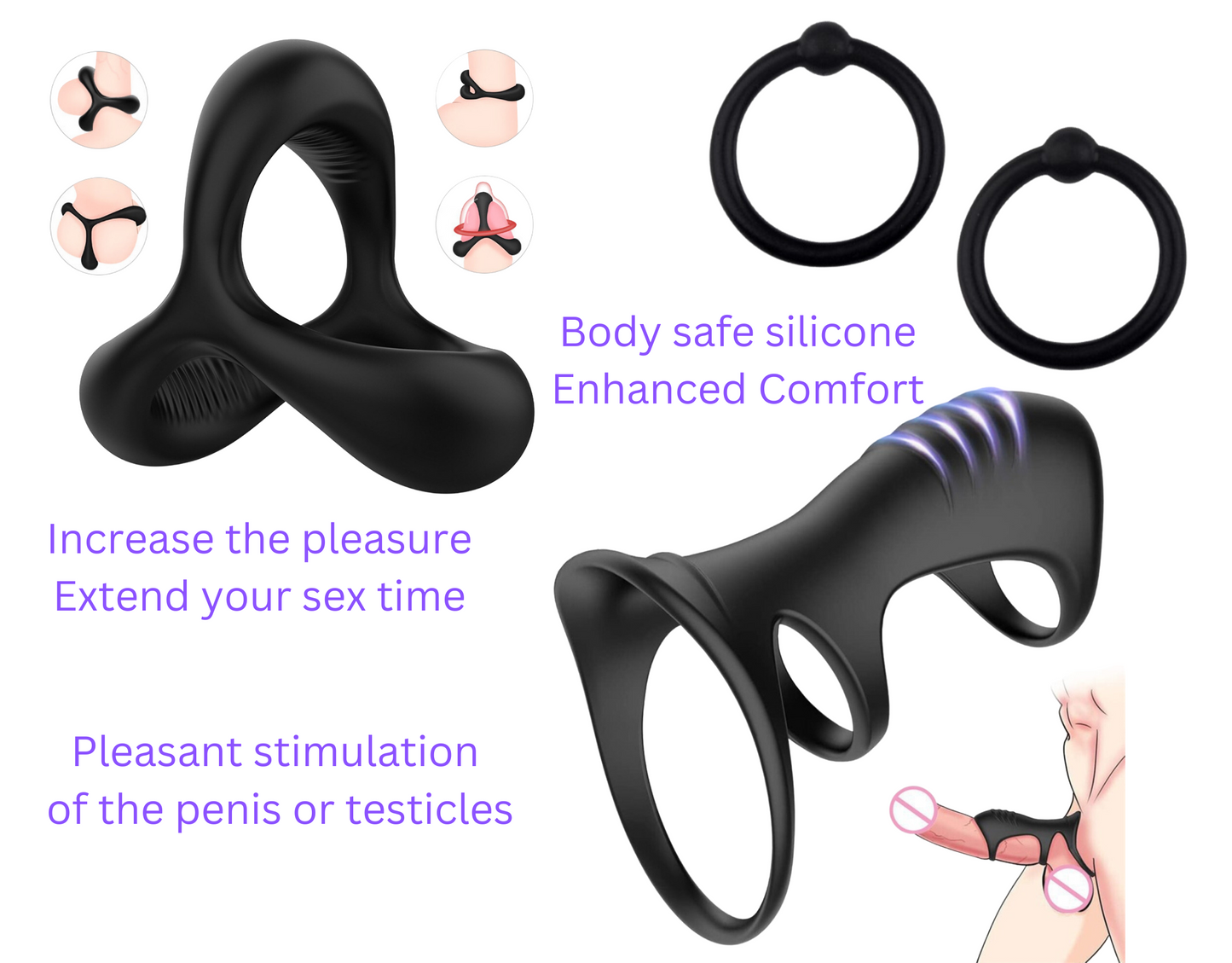 15-Piece BDSM Bondage & Couples Play Set - Premium Silicone Adult Toy Kit for Men & Women