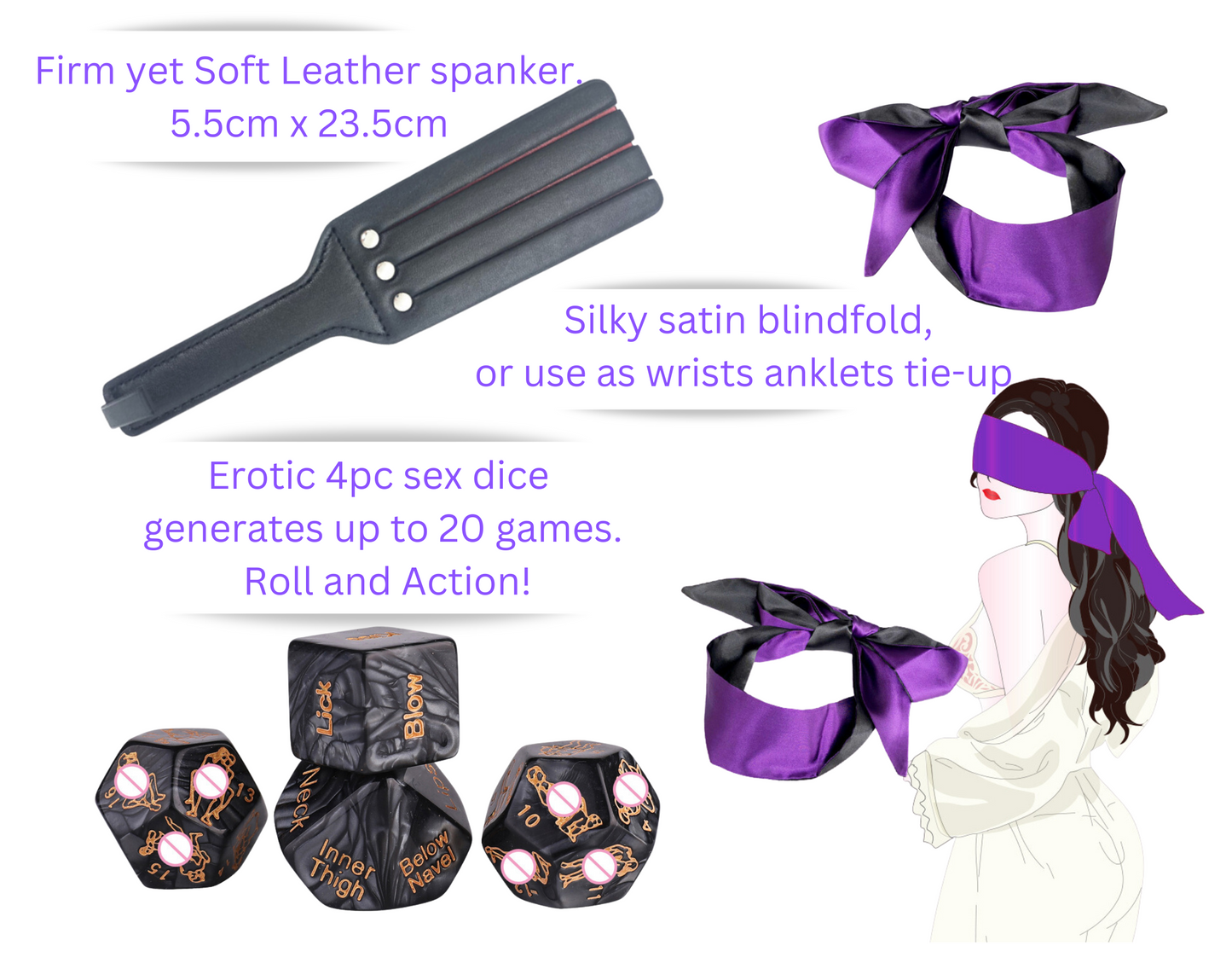 15-Piece BDSM Bondage & Couples Play Set - Premium Silicone Adult Toy Kit for Men & Women