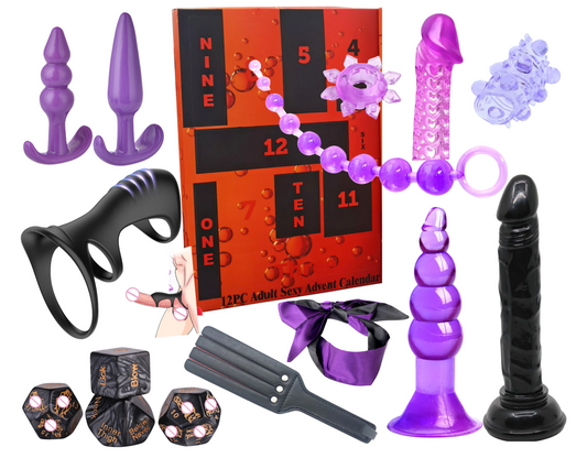 12-Piece Christmas Countdown Advent Calendar Bundle – Ultimate Pleasure Kit for Couples&Singles Singles
