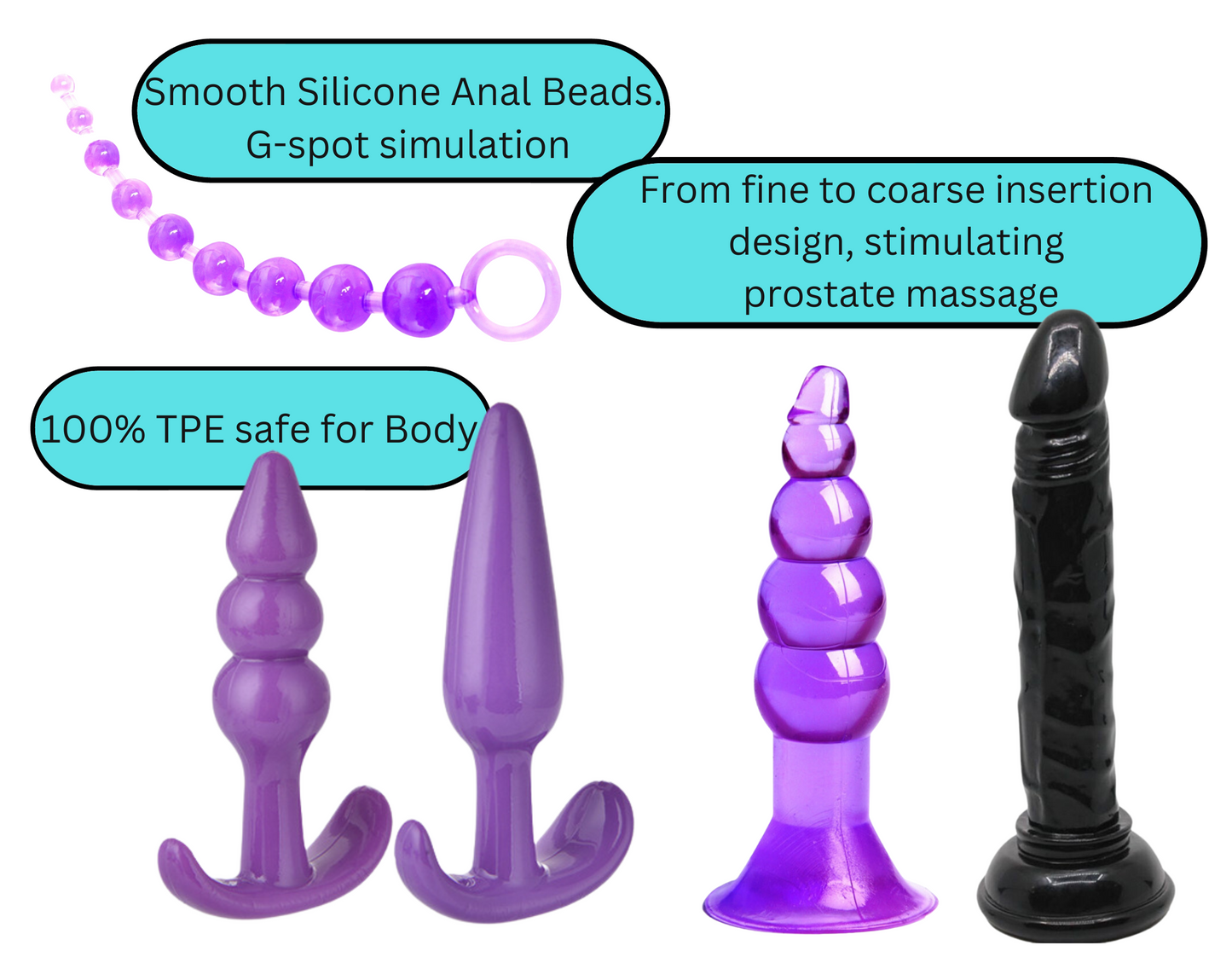 15-Piece BDSM Bondage & Couples Play Set - Premium Silicone Adult Toy Kit for Men & Women