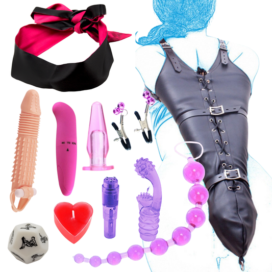 10-Piece Ultimate BDSM Bondage & Pleasure Kit Set