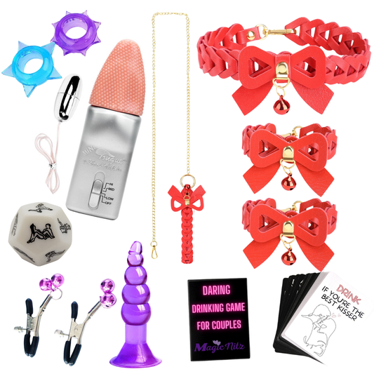 10-Piece Couple Sex Foreplay & BDSM Bondage Gift Play Set