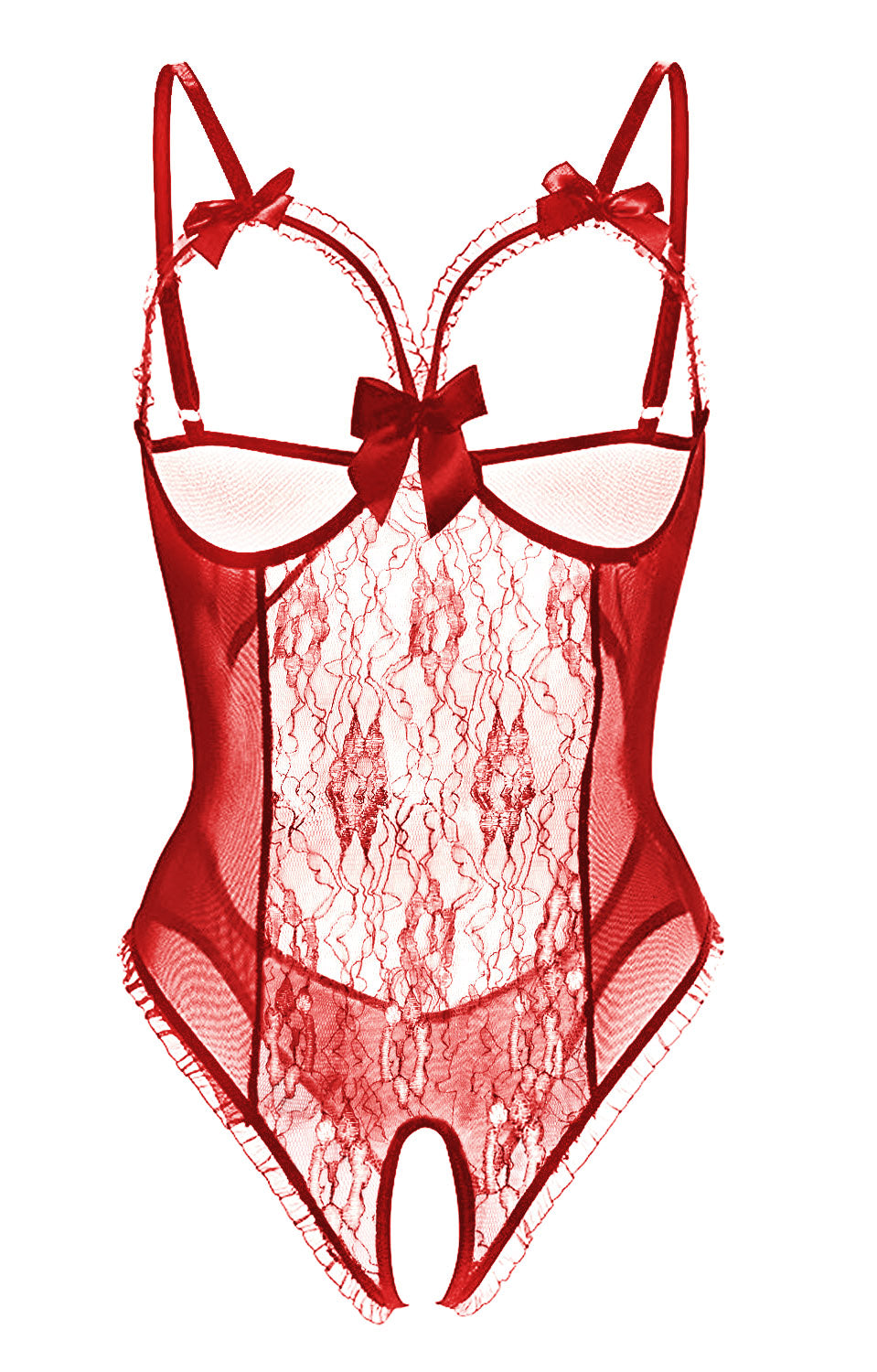 Exposed Open Bra Crotchless Lace Body- Sizes UK 8-18