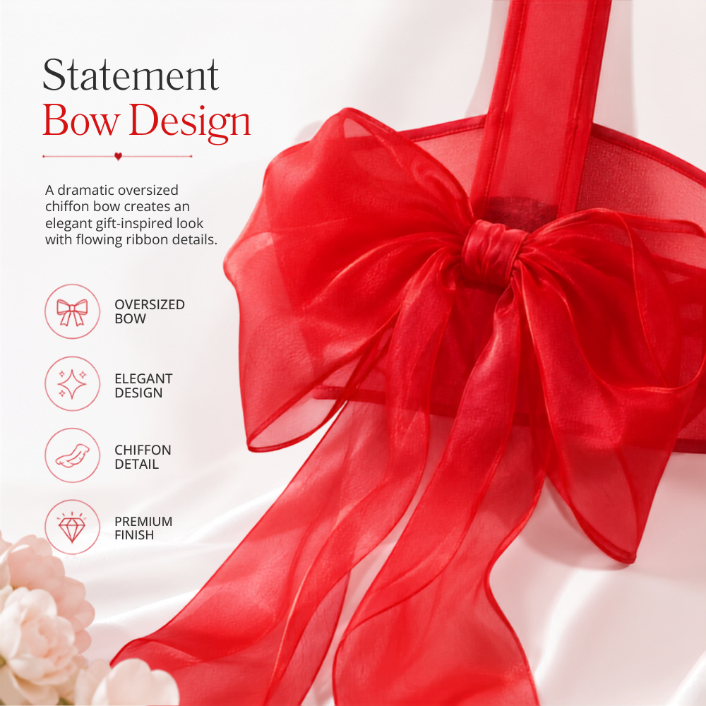 Red Unwrap Me Bow Lingerie Set