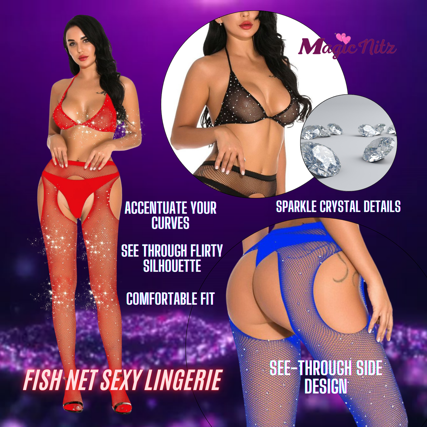 Valentine's Day Intimate Pleasure Jewellery Lingerie Game Red Bundle