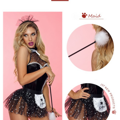 Sexy Maid Costume 4-pieces