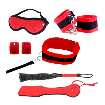 Red Sensual Role Play Foreplay Bondage & Play Kit