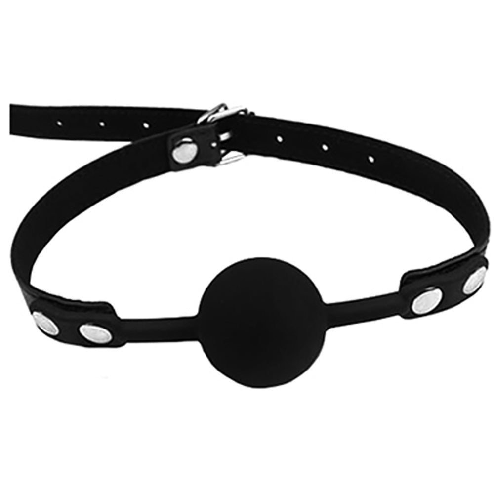 4-Piece Black  Faux Leather Bondage Set