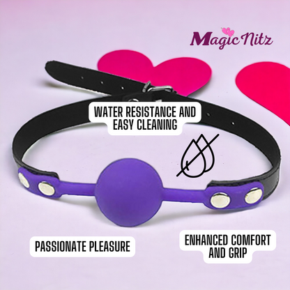 Bondage Faux Leather Silicone Ball Gag