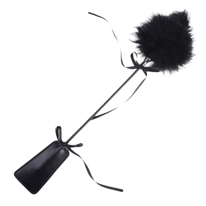 2-in-1 Spanking Paddle and Tickler and Masquerade Lace Mask Set