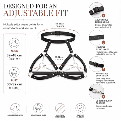 Durable Soft and Flexible Sexy Adjustable Chest Belt Harness