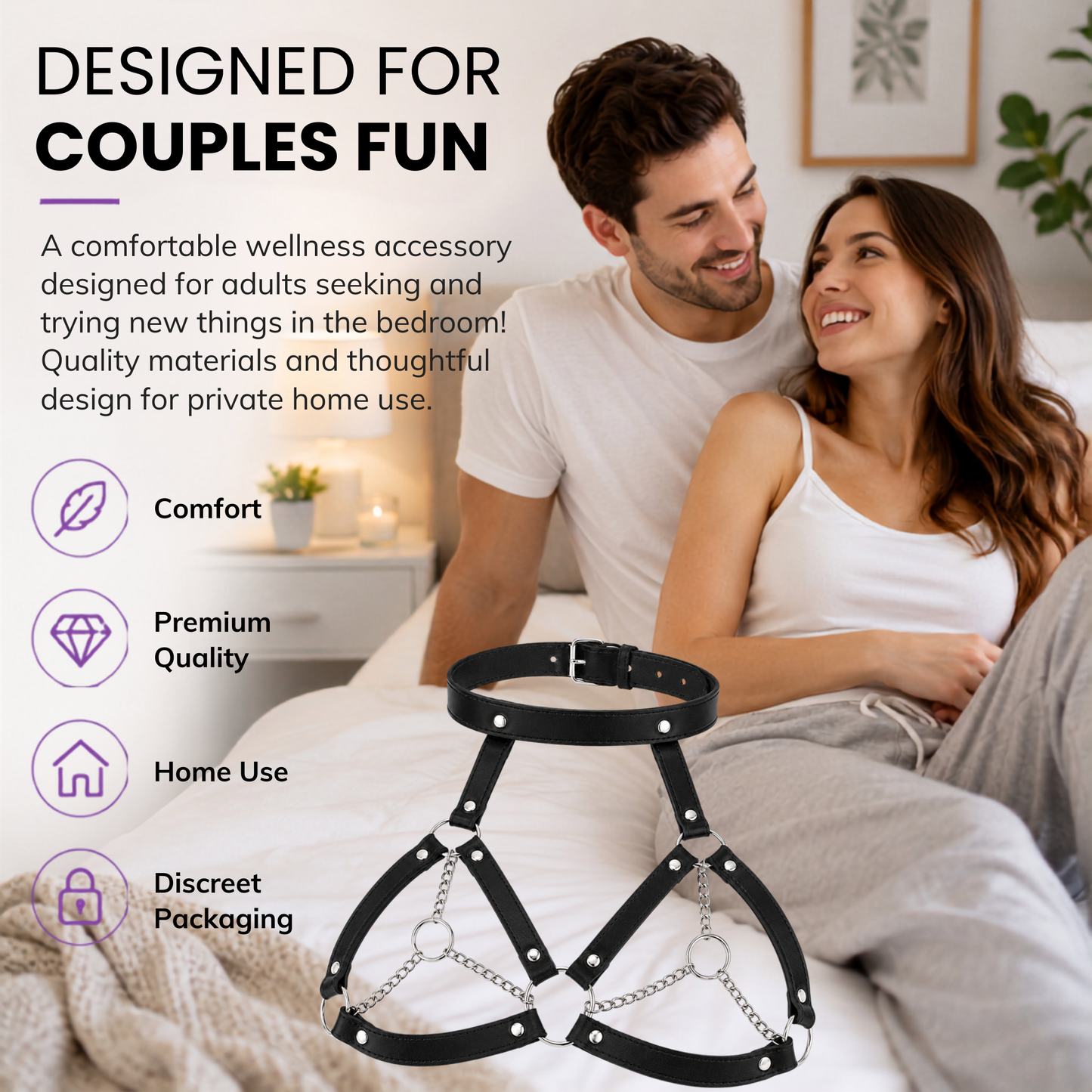 Durable Soft and Flexible Sexy Adjustable Chest Belt Harness