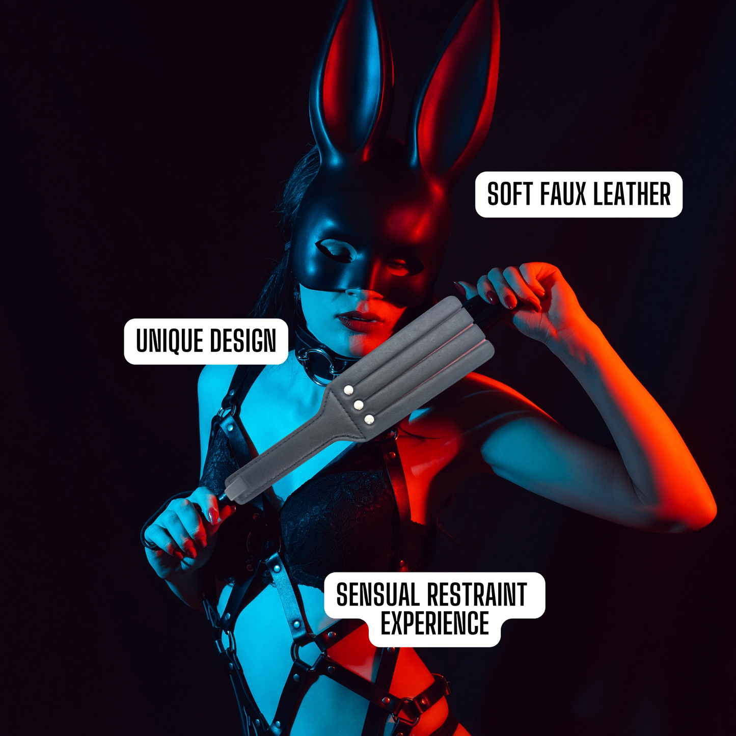 Slap Flap Clap Pat Beat Whip Lash Strap Adult Slave Sex Game Toy PU Leather Spanking Paddle