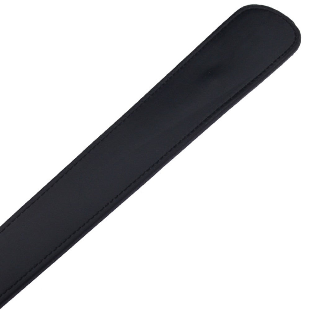 Quality Strict Long Leather Black Spanking Paddle