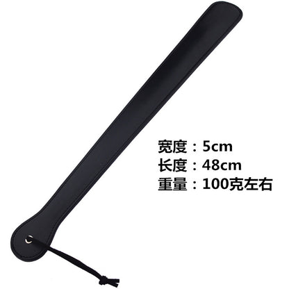 Quality Strict Long Leather Black Spanking Paddle