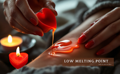 Red Heart Sensual Low Temperature Candle Set for Romantic Couples Play 5pcs