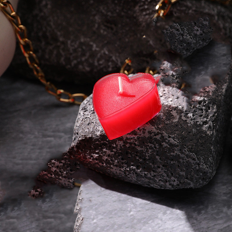 Red Heart Sensual Low Temperature Candle Set for Romantic Couples Play 5pcs
