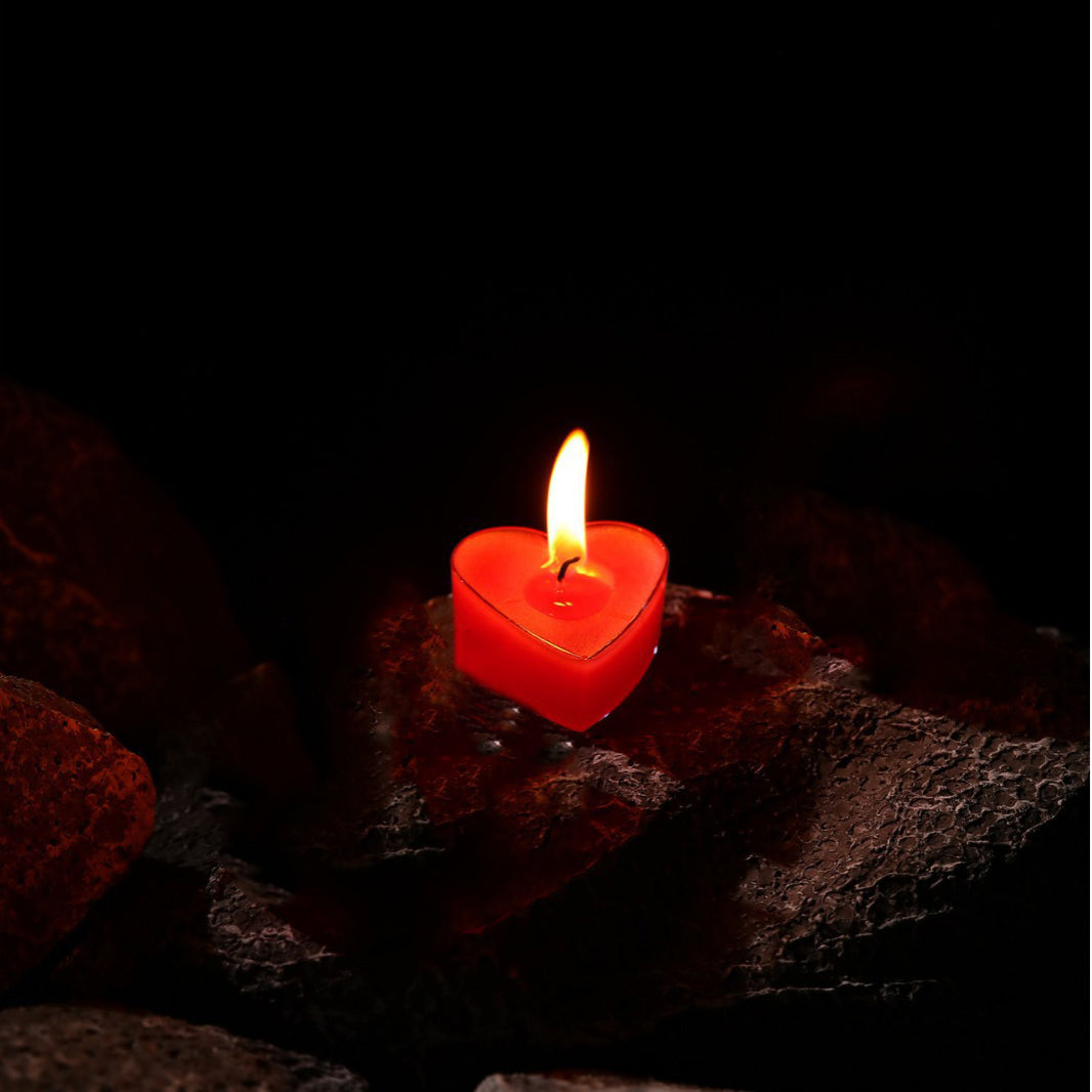 Red Heart Sensual Low Temperature Candle Set for Romantic Couples Play 5pcs