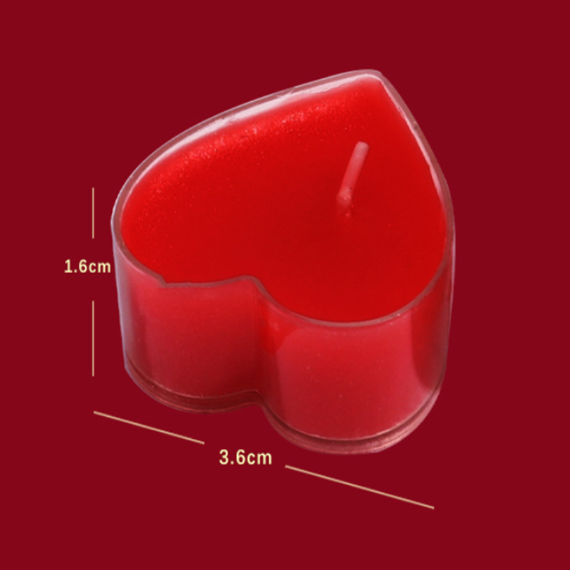Red Heart Sensual Low Temperature Candle Set for Romantic Couples Play 5pcs