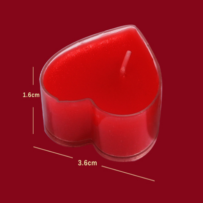 Red Heart Sensual Low Temperature Candle Set for Romantic Couples Play 5pcs
