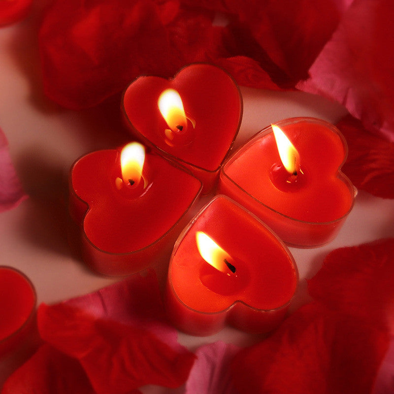 Red Heart Sensual Low Temperature Candle Set for Romantic Couples Play 5pcs