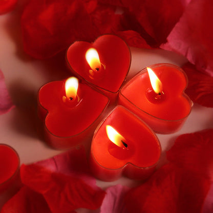 Red Heart Sensual Low Temperature Candle Set for Romantic Couples Play 5pcs