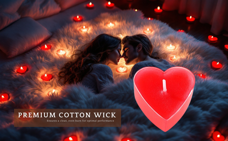 Red Heart Sensual Low Temperature Candle Set for Romantic Couples Play 5pcs