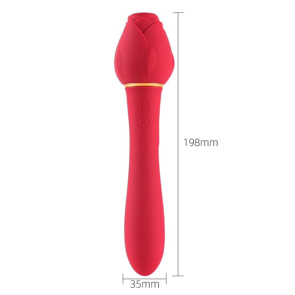 10 Vibration Modes And 5 Sucking Modes Flaming Rose Massager Vibrator