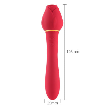 10 Vibration Modes And 5 Sucking Modes Flaming Rose Massager Vibrator