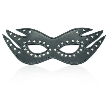 Adjustable Thigh & Wrist Cuffs Restraints, Padded PU Leather Slapper and Faux Leather Mask Set