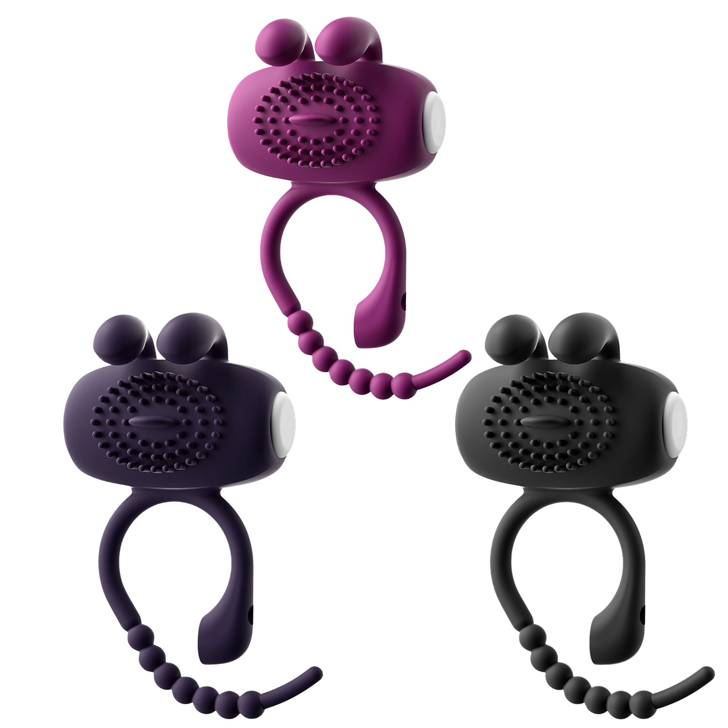 Triple Pleasure 3 in one Cock Ring with Vibrator